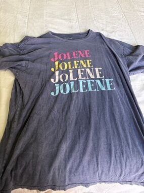 Jolene Graphic Tee - Navy with Multicolor Print